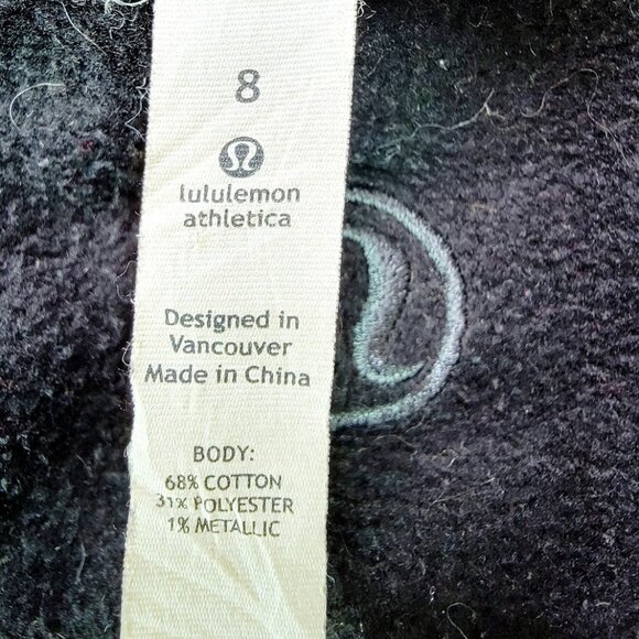 Lululemon Women's Heathered Black Cuddle Up Sparkle Full-Zip Jacket Size 8 - Picture 8 of 10